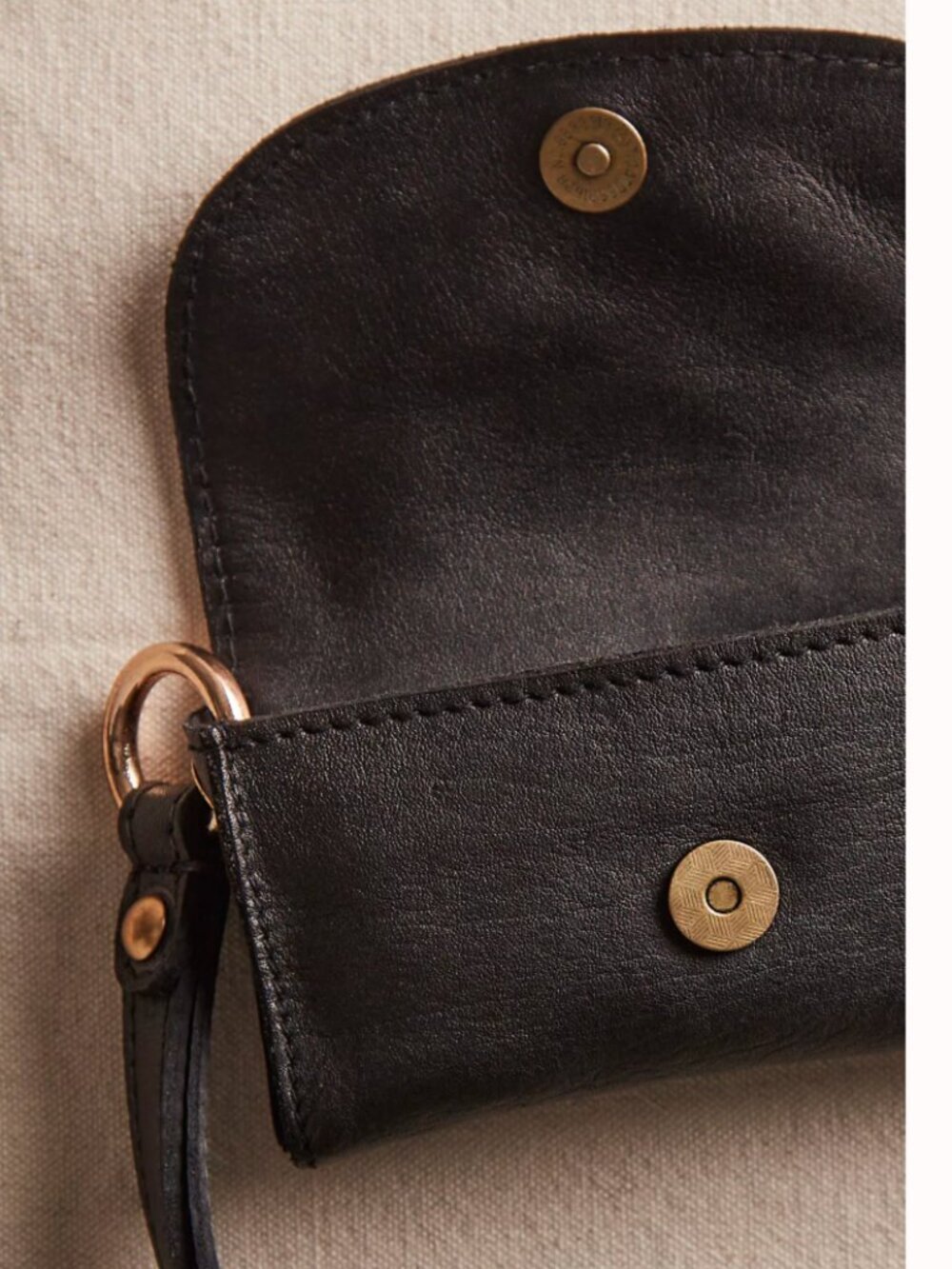 Free People NWT black leather bag lanyard - Picture 3 of 7